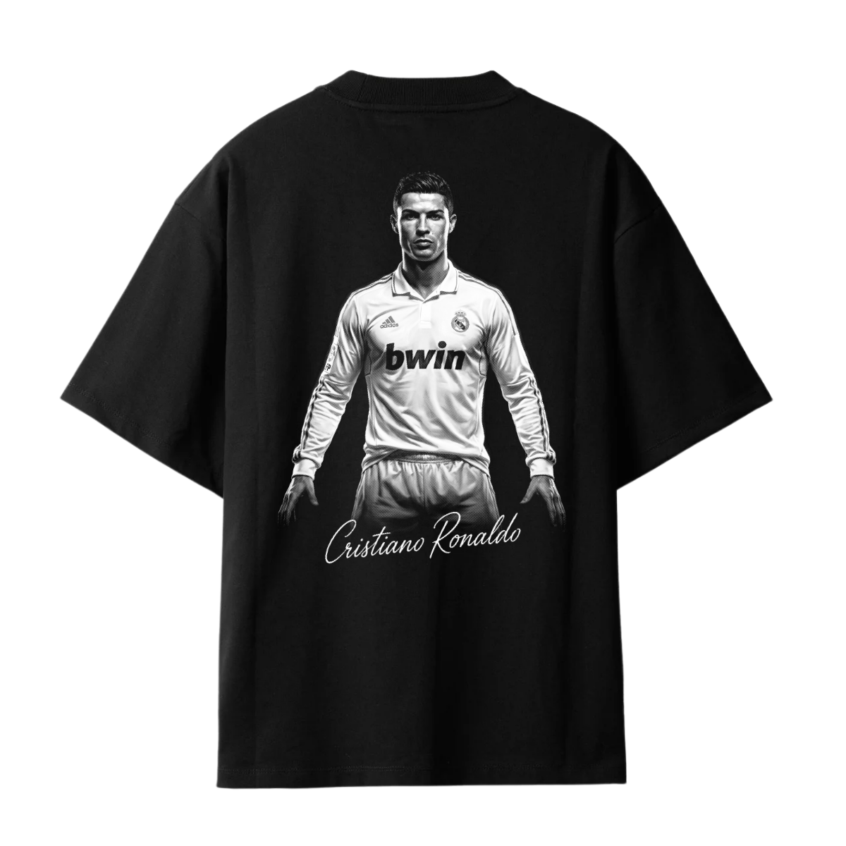 MICKI Oversized CR7 T-Shirt (inkl. Bedruckung) Schwarz