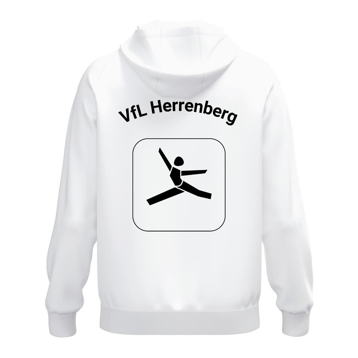 JAKO Kapuzenhoodie One Cotton Weiß (inkl. Bedruckung) - VfL Herrenberg Turnen