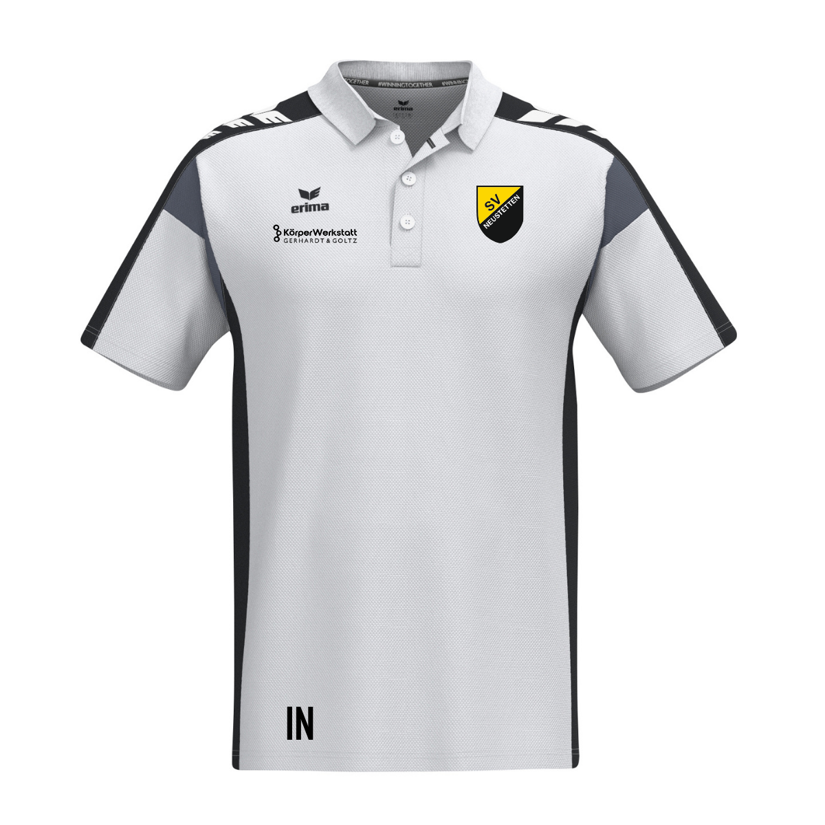 Erima CELEBRATE 125 Polo Weiß/Schwarz (inkl. Bedruckung) - SV Neustetten Tennis