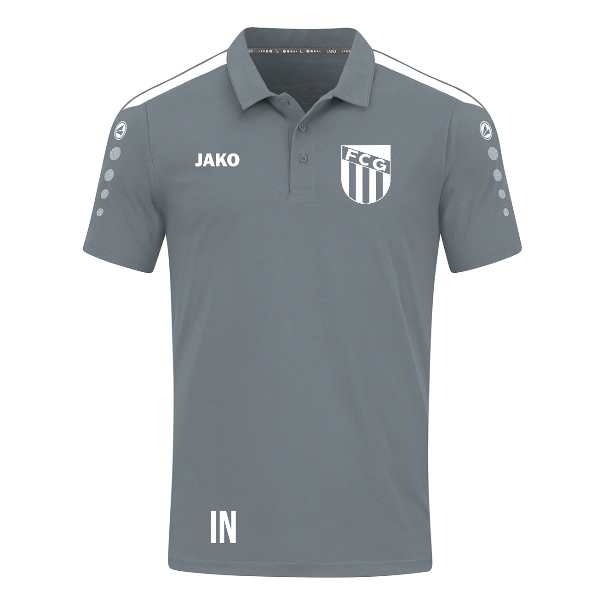 Jako Polo Power grau (inkl. Bedruckung) - FC Gärtringen