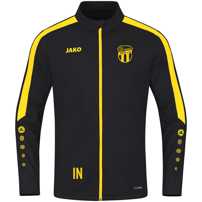 JAKO Polyesterjacke Power schwarz/citro (inkl. Bedruckung) - TSV Dettingen
