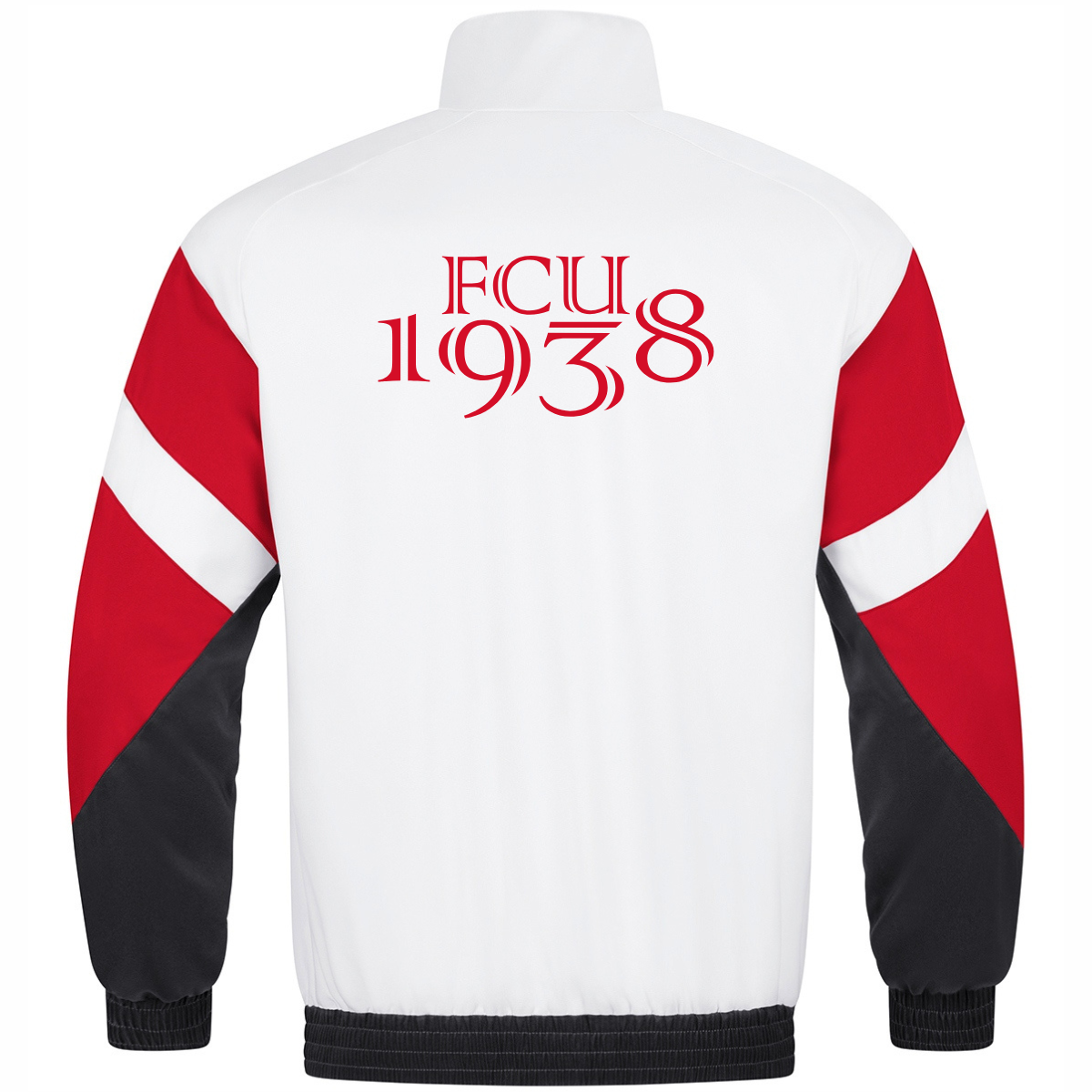 JAKO Freizeitjacke Retro schwarz/weiß/rot (inkl. Bedruckung) - FC Unterjettingen