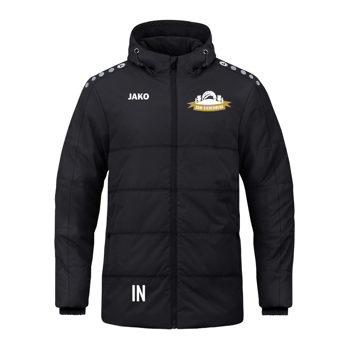 JAKO Coachjacke One mit Kapuze  schwarz (inkl. Bedruckung) - SGM Eichenberg
