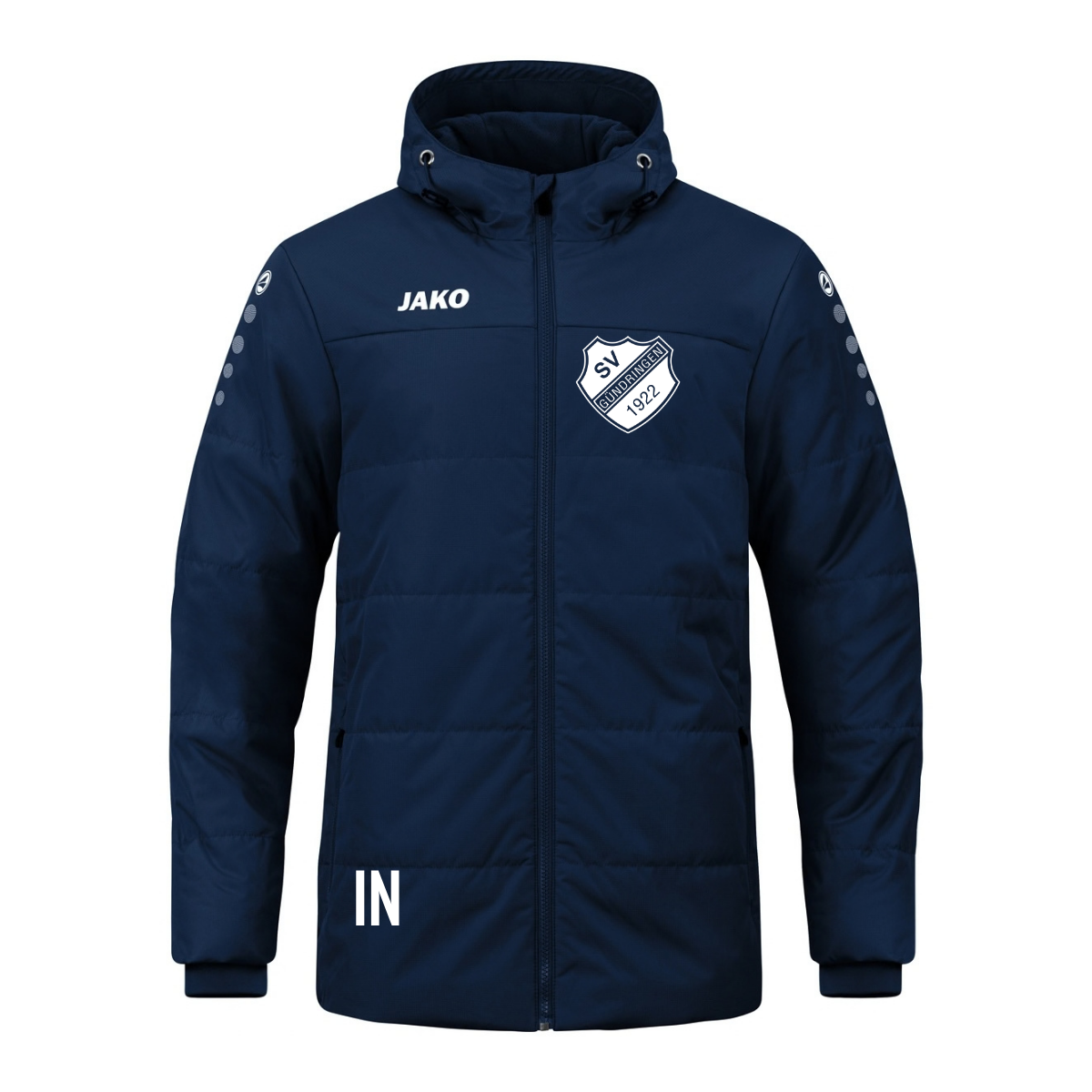 JAKO Coachjacke Team mit Kapuze marine (inkl. Bedruckung) - SV Gündringen