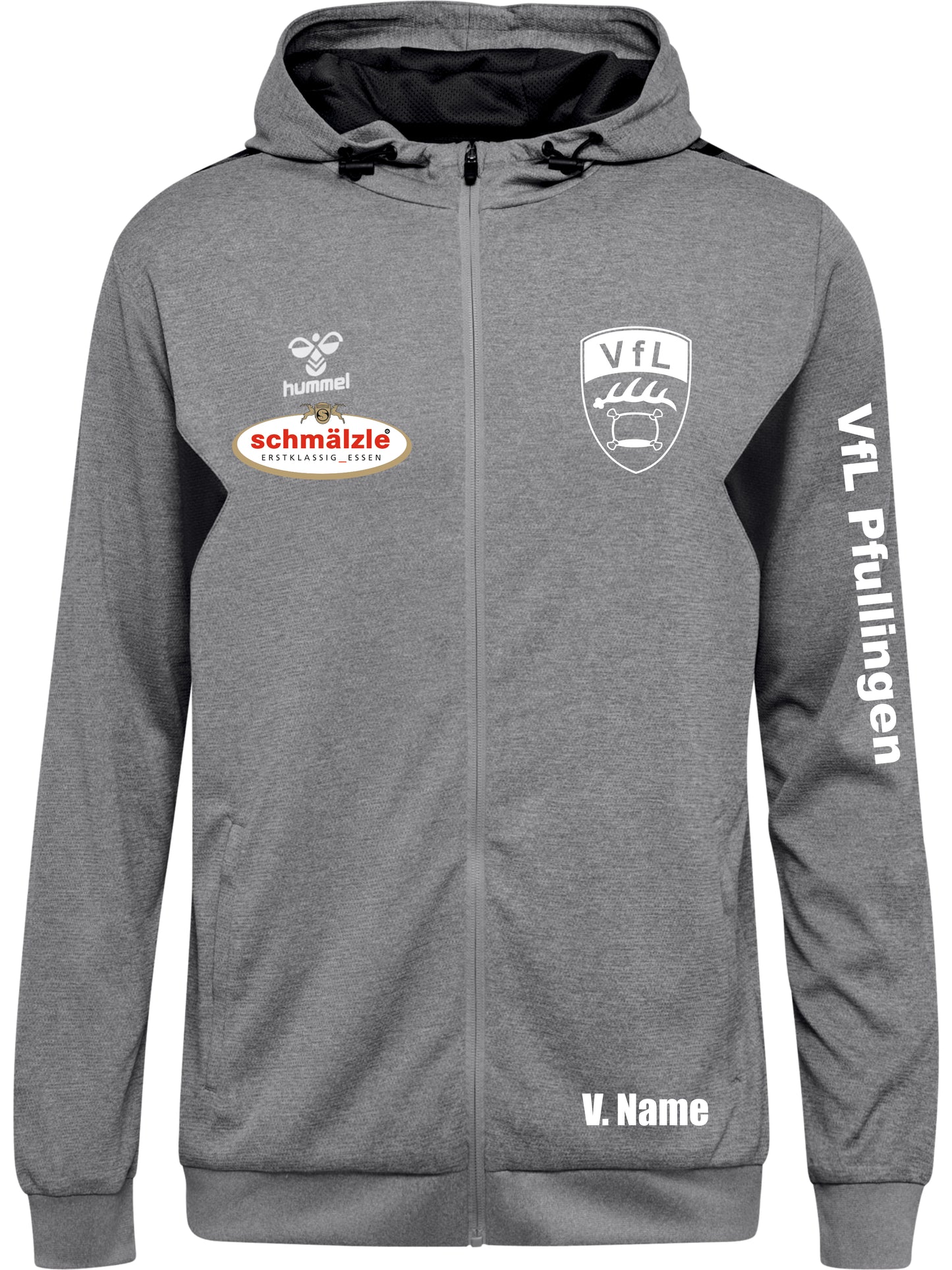 HUMMEL Zip Hoodie AUTHENTIC (inkl. Bedruckung) - Grau - VfL Pfullingen Trainer