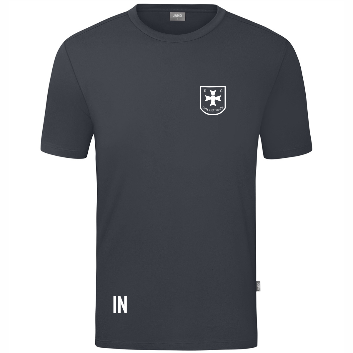 JAKO T-Shirt Organic anthrazit (inkl. Bedruckung) - FC Unterjettingen