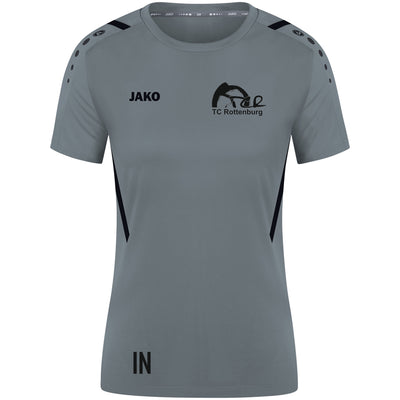 JAKO Damen T-Shirt CHALLENGE (inkl. Bedruckung) - Steingrau - TC Rottenburg