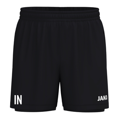 JAKO 2-IN-1 Short One (inkl. Bedruckung) - Schwarz