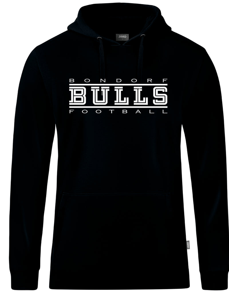 JAKO Fan-Hoodie (inkl. Bedruckung) - Schwarz/Weiss - Bulls Bondorf