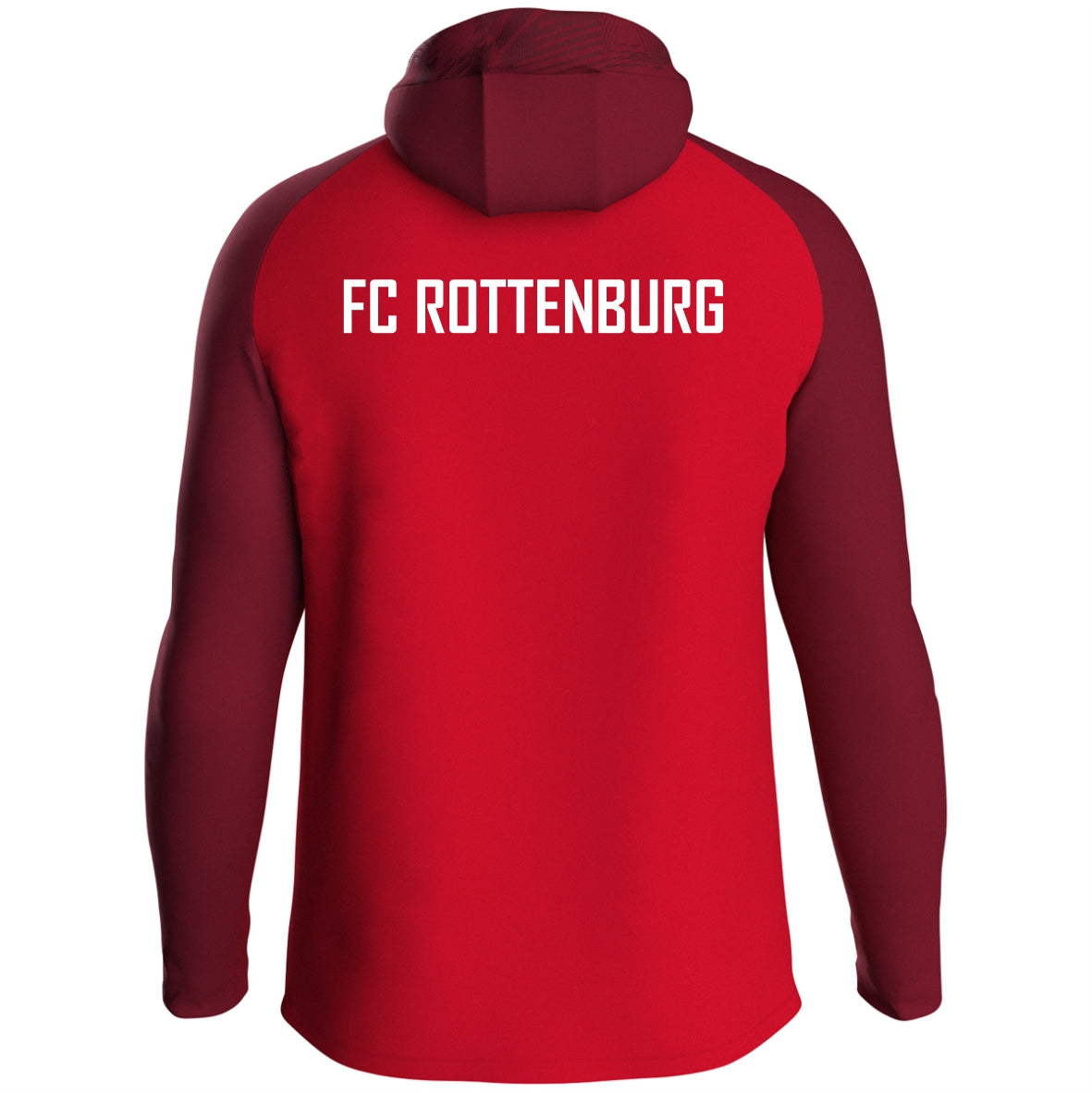 JAKO Kapuzenjacke Iconic (inkl. Bedruckung) rot/weinrot - FC Rottenburg