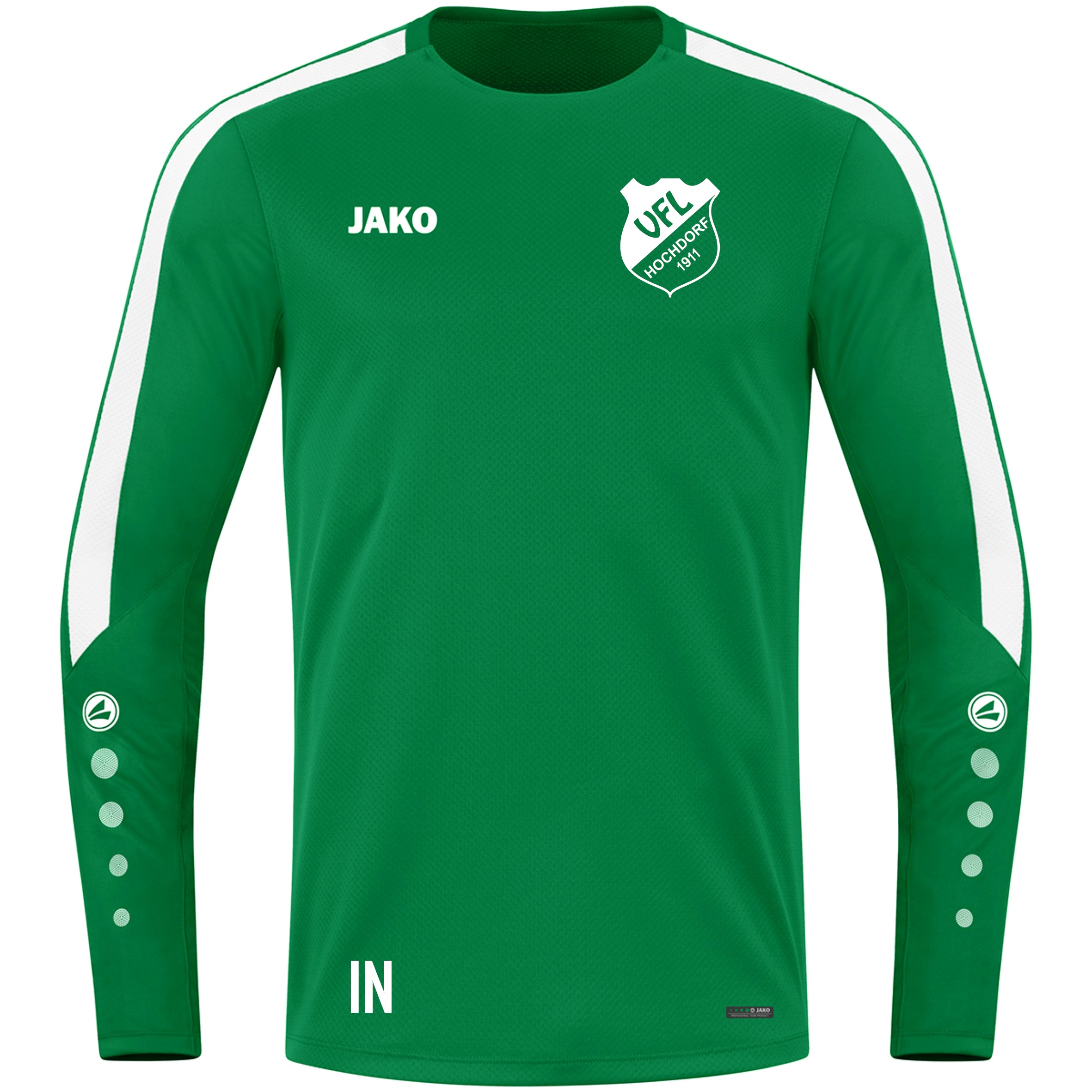 JAKO Sweat Power sportgrün (inkl. Bedruckung) - VfL Hochdorf Mädchen