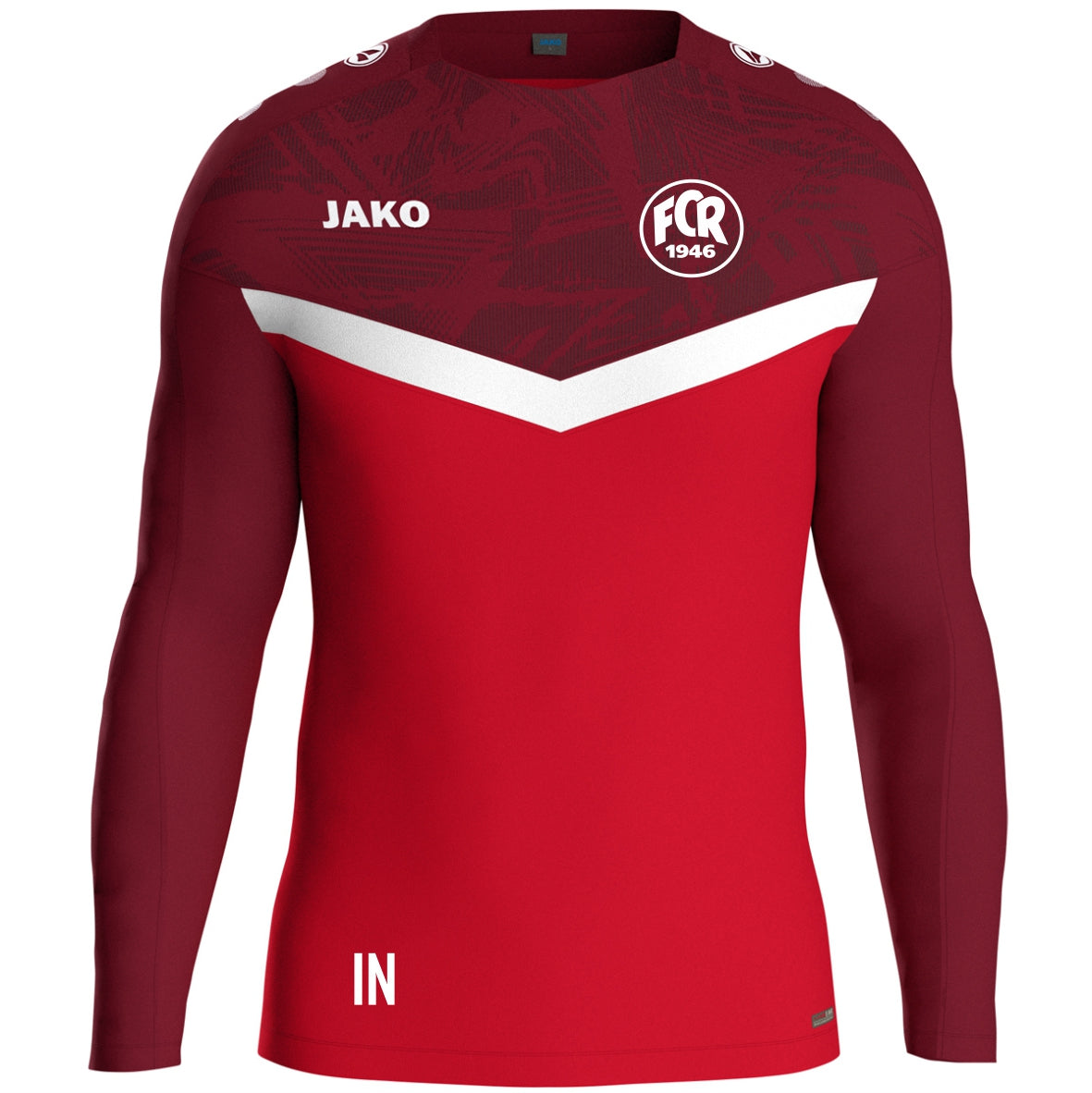 JAKO Sweat Iconic (inkl. Bedruckung) rot/weinrot - FC Rottenburg