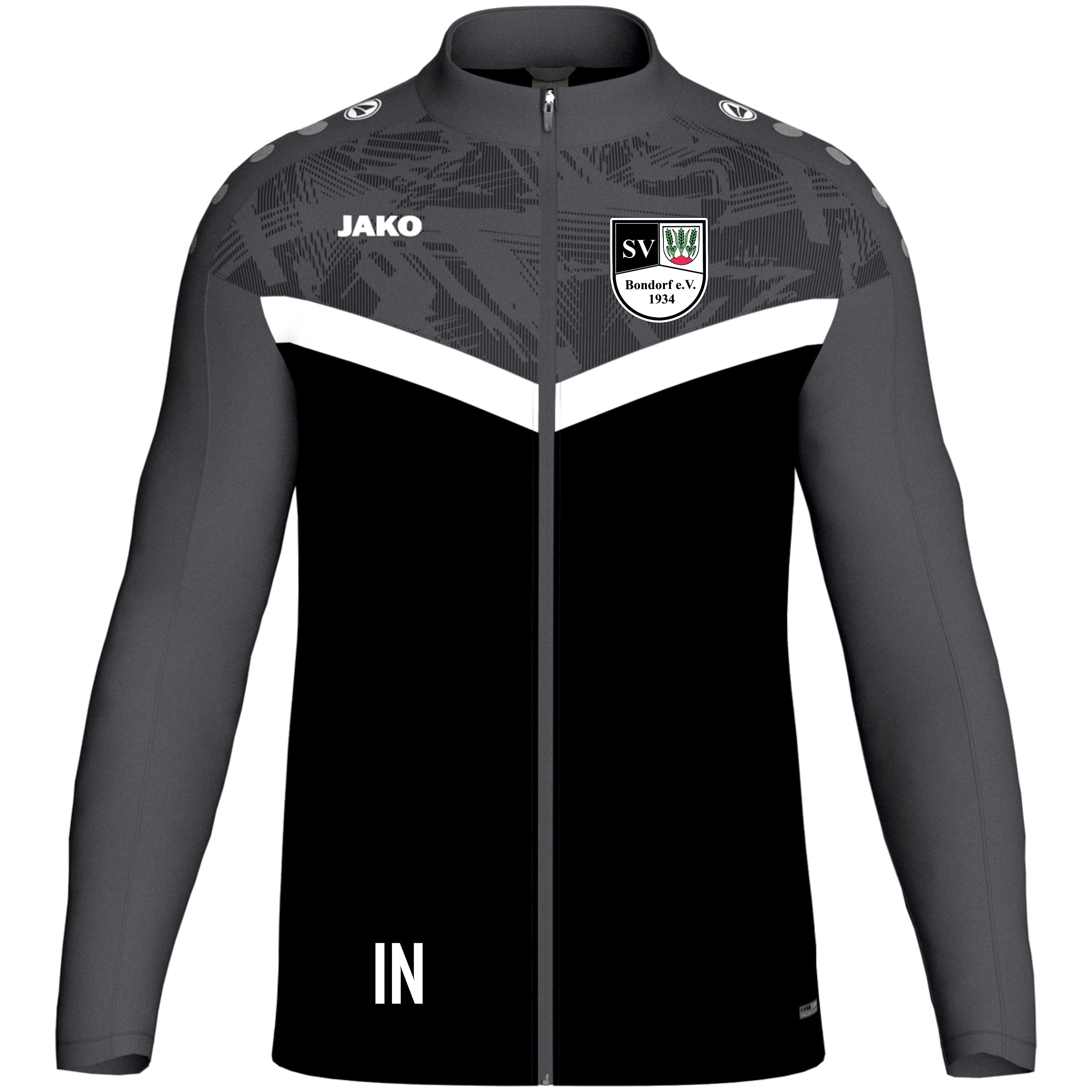 Jako Polyesterjacke Iconic Schwarz/Anthrazit - SV Bondorf Aktive