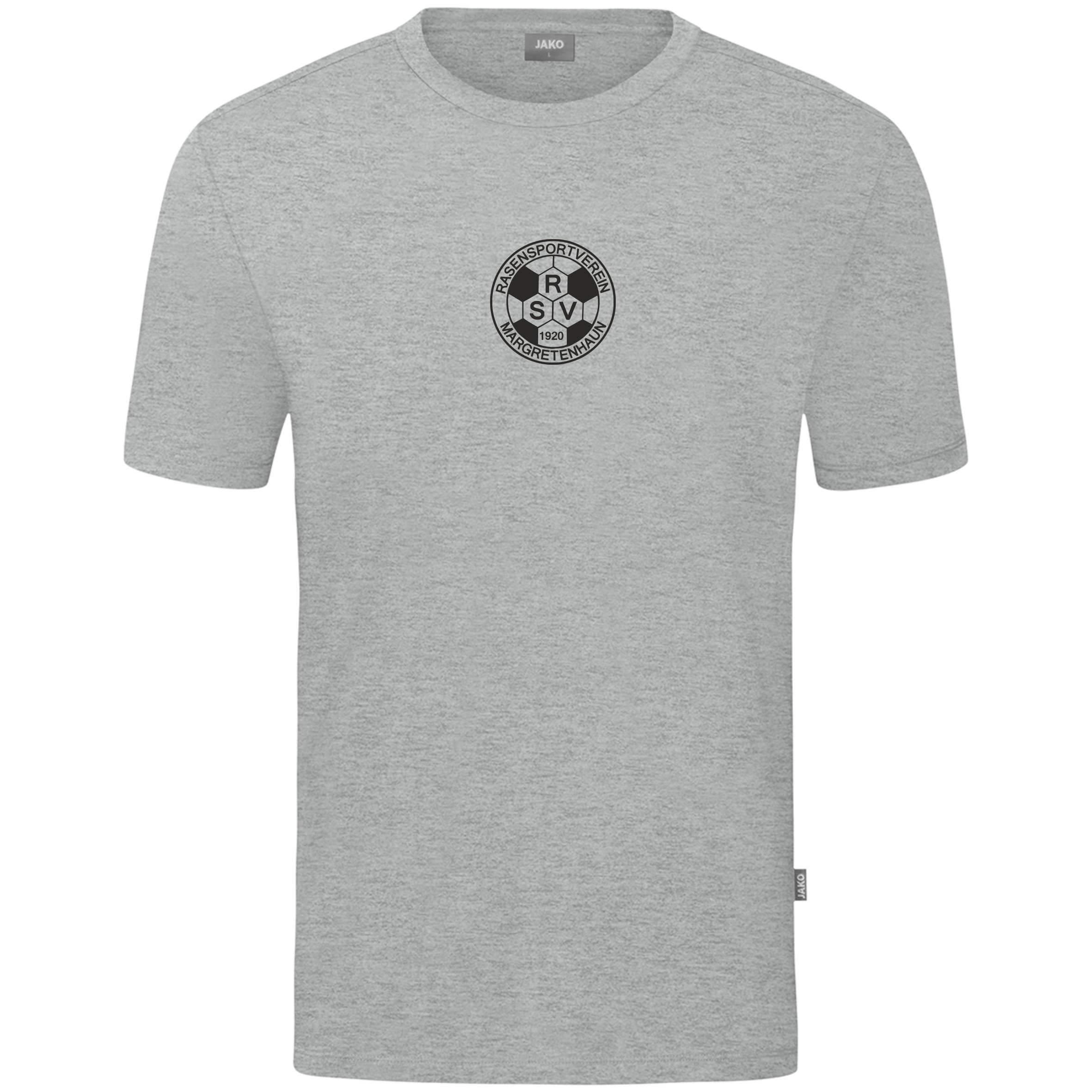 Jako T-Shirt Organic hellgrau meliert (inkl. Bedruckung) - RSV Margretenhaun