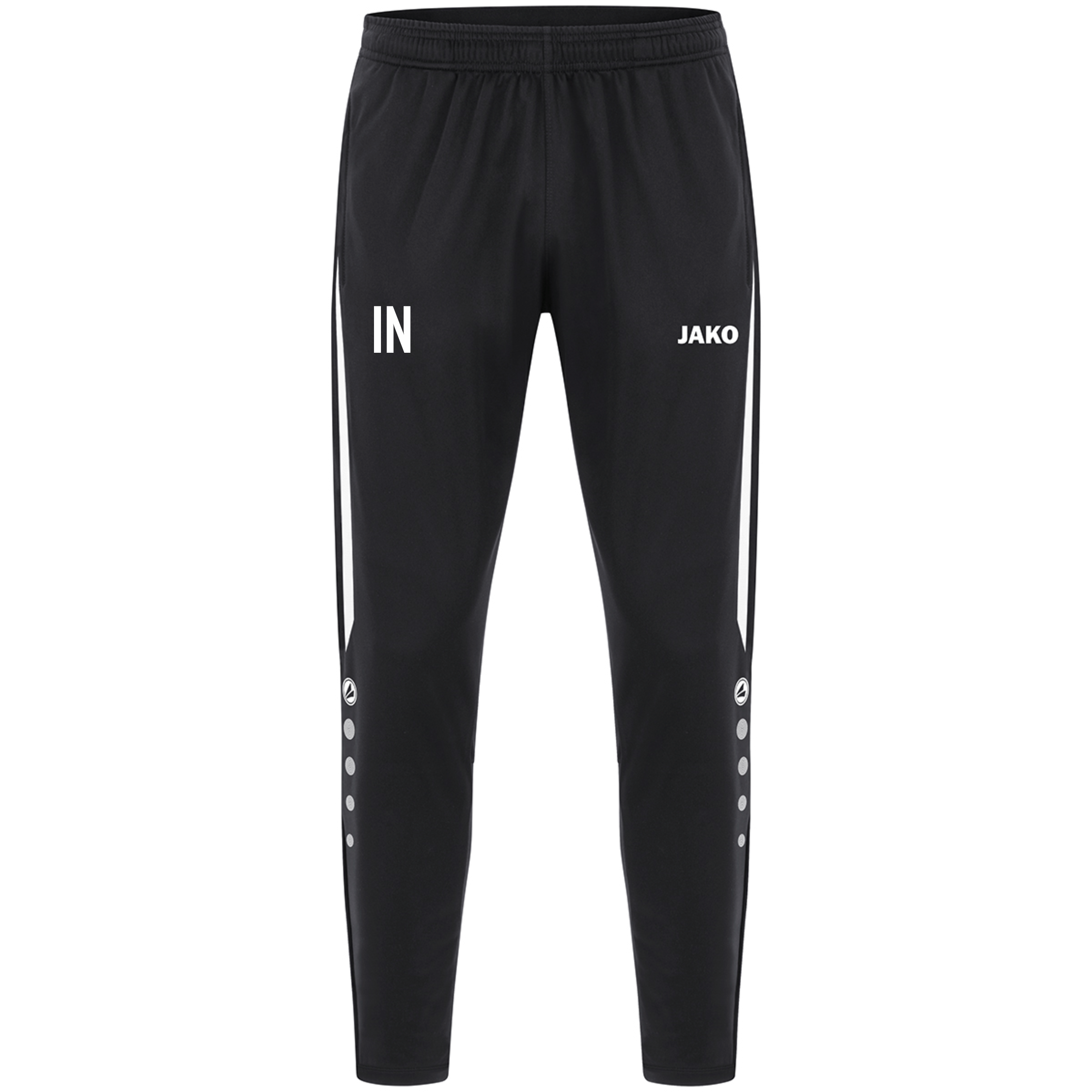 JAKO Polyesterhose POWER schwarz/weiß (inkl. Bedruckung) - Nur Initialen
