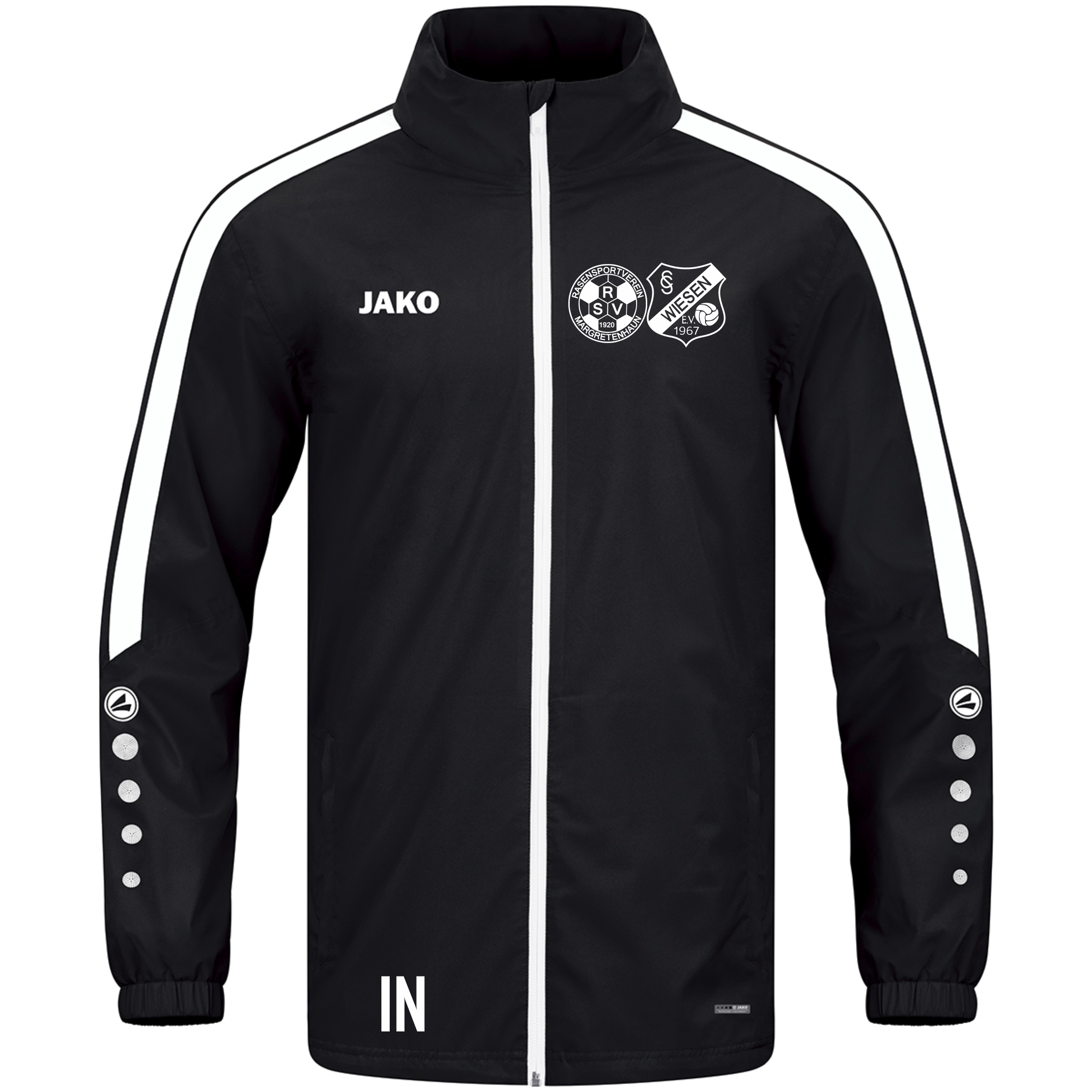 Jako Regenjacke Power schwarz (inkl. Bedruckung) - RSV Margretenhaun