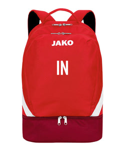 JAKO Rucksack Iconic (inkl. Bedruckung) rot/weinrot - Nur Initialen