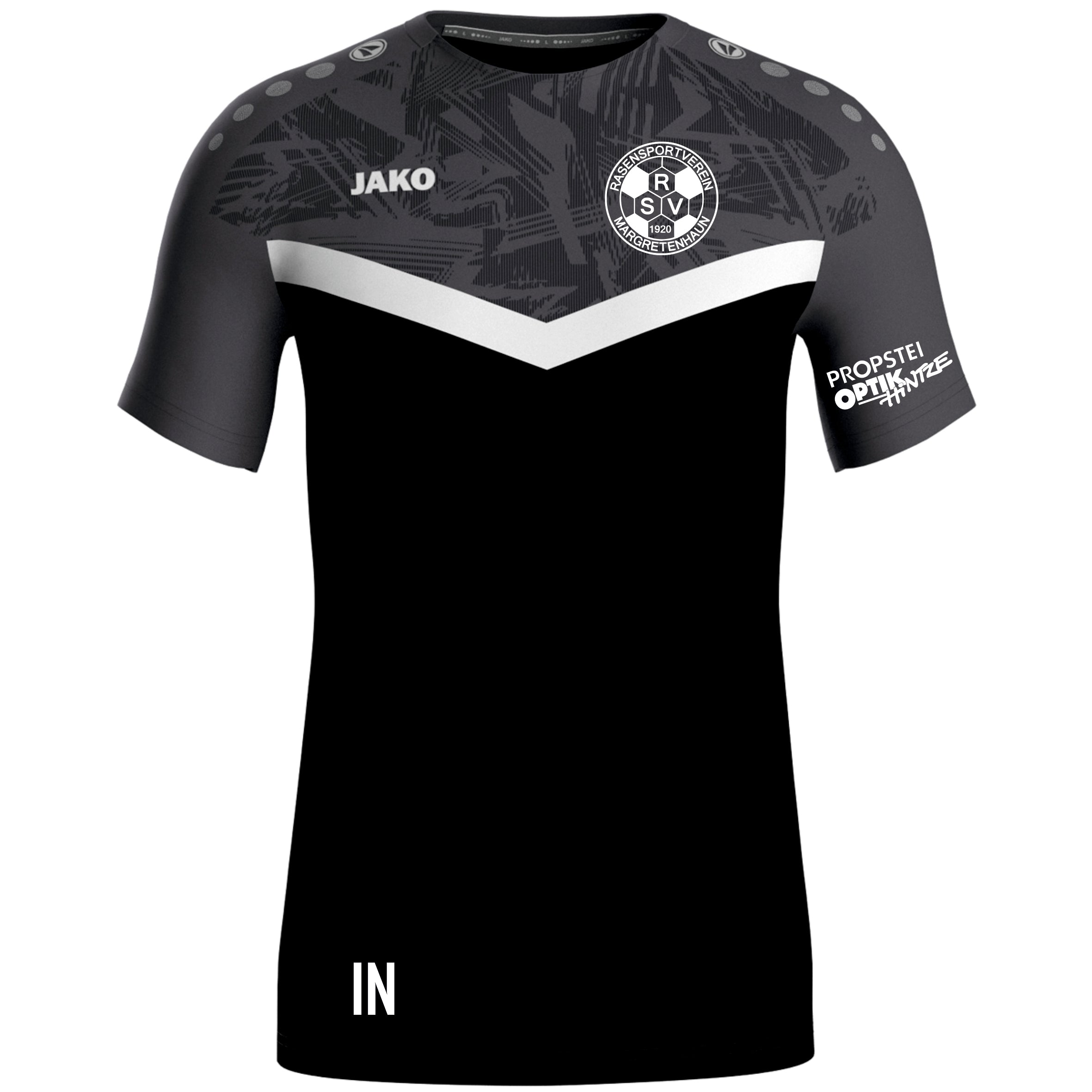 Jako T-Shirt Iconic schwarz/anthrazit (inkl. Bedruckung)- RSV Margretenhaun