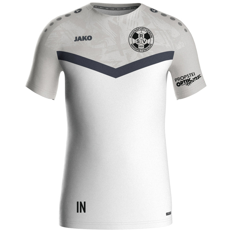 Jako T-Shirt Iconic weiß/soft grey (inkl. Bedruckung)- RSV Margretenhaun