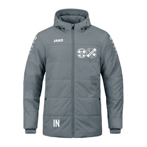Jako Jugend Coachjacke Team mit Kapuze steingrau (inkl. Bedruckung) - RSV Margretenhaun