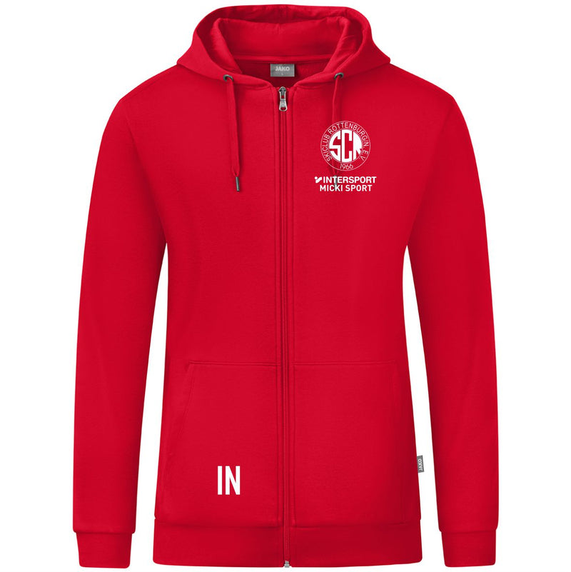 JAKO Kapuzenjacke ORGANIC (inkl. Bedruckung) - Rot - Skiclub Rottenburg