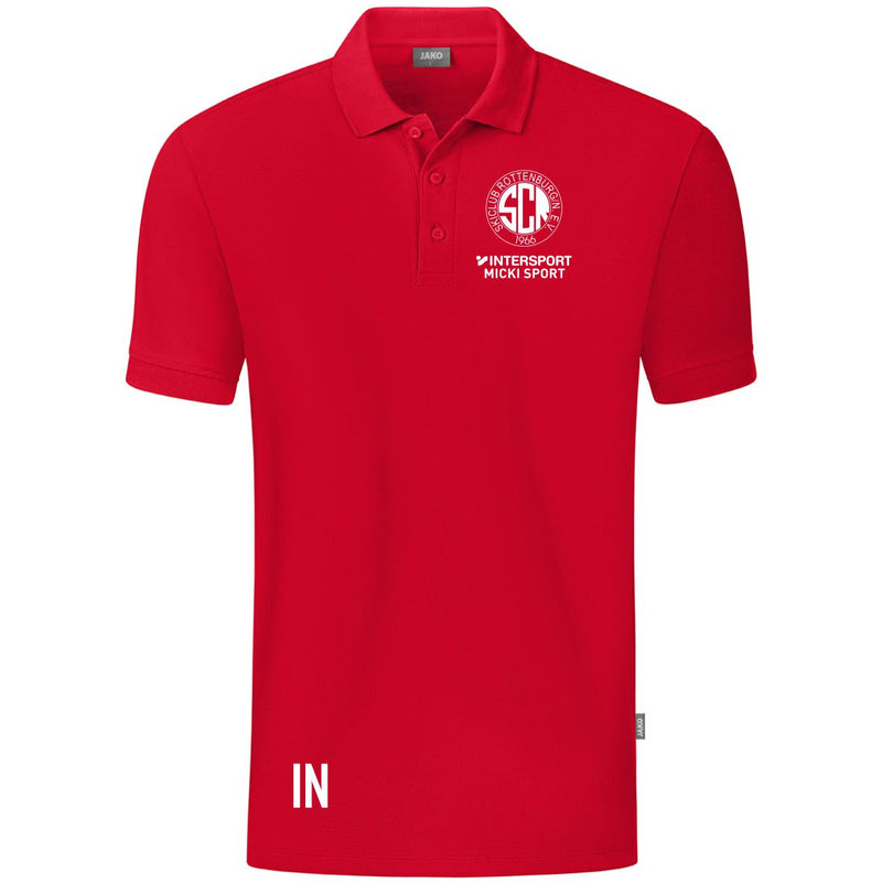 JAKO Polo ORGANIC (inkl. Bedruckung) - Rot - Skiclub Rottenburg