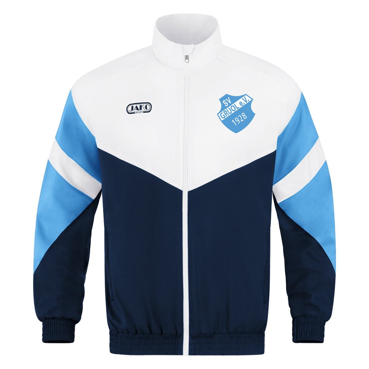 JAKO Freizeitjacke Retro marine/weiß/skyblue (inkl. Bedruckung) - SV Gruol