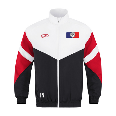 JAKO Freizeitjacke Retro schwarz/weiß/rot (inkl. Bedruckung) - SV Rosenfeld