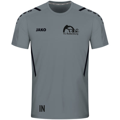 JAKO Herren/Kinder T-Shirt CHALLENGE (inkl. Bedruckung) - Steingrau - TC Rottenburg