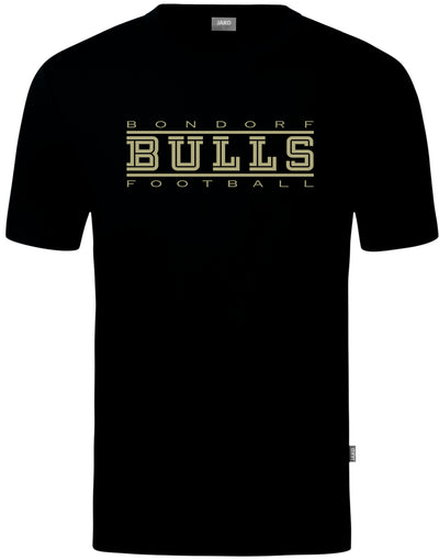 JAKO Fan-T-Shirt (inkl. Bedruckung) - Schwarz/Gold - Bulls Bondorf