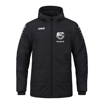 JAKO Coachjacke Team mit Kapuze schwarz (inkl. Bedruckung) - TSV Ofterdingen